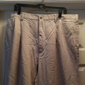 Linen blend cuffed dress panta